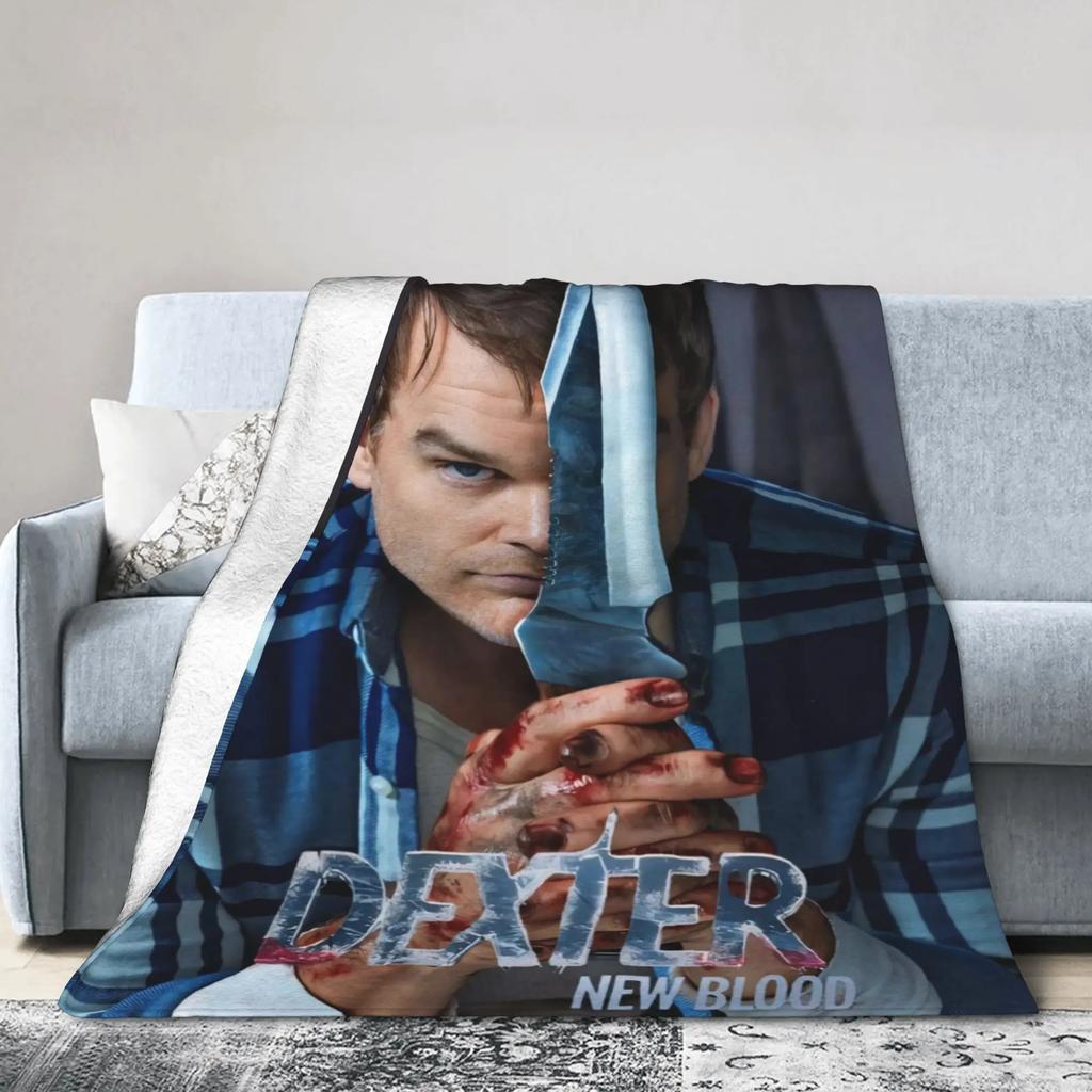 Dexter New Blood Hřejivá měkká plyšová deka na pohovku postel gauč křeslo Dětská flanelová deka Vtipný design Útulná domácí dekorace
