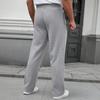 Spring and Autumn Men's Casual Waffle Pants Commuter Straight Versatile Solid Color Straight Pants