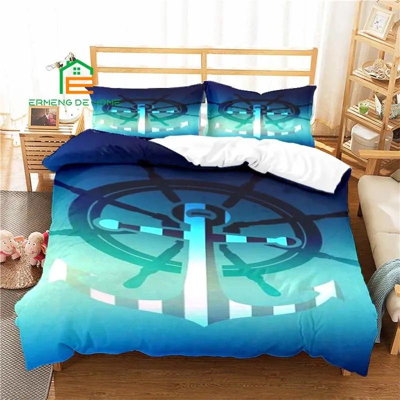 Comforter Nautical Anchor Pattern Bedding For Aldult Kids Bed Set Game Comforter Bedding Set