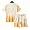 Summer European and American Street Kids Short Sleeved T-shirt Shorts Set 3D Letter Skull Print Boy's and Girl's Loose Casual Sports Suit