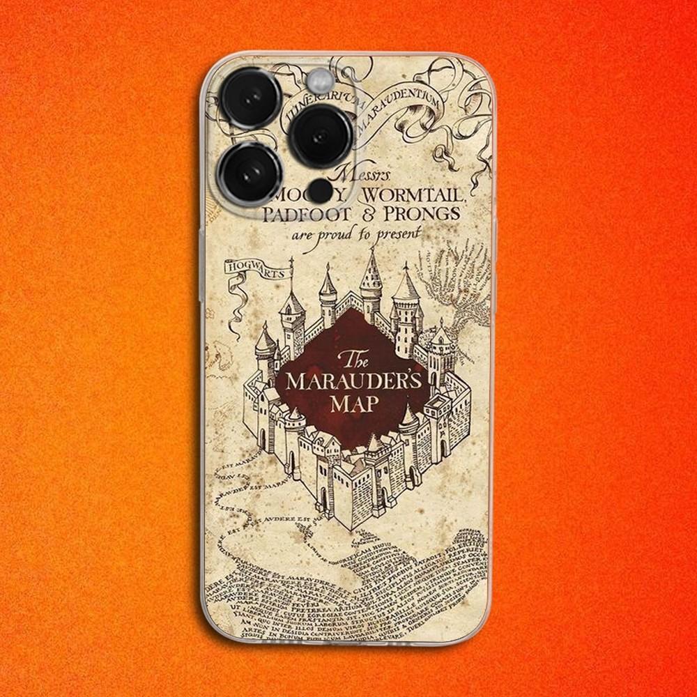 Ticket The M-Marauders Map Phone Case For iPhone 16,15,14,13,12,11 Plus,Pro,Max,XR,XS,X,Plus,SE,Mini Transparent Soft Cover