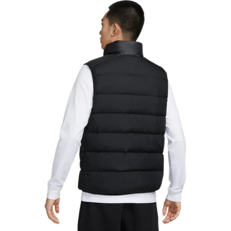 Nike Logo Windproof Stand Collar Down Vest Black DV0757-010