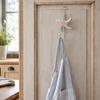 Wooden Wall Hook, Mediterranean Style Decorative Coat Hook, Sturdy Durable Wall Hanger for Home Decor Keys Umbrellas Scarves
