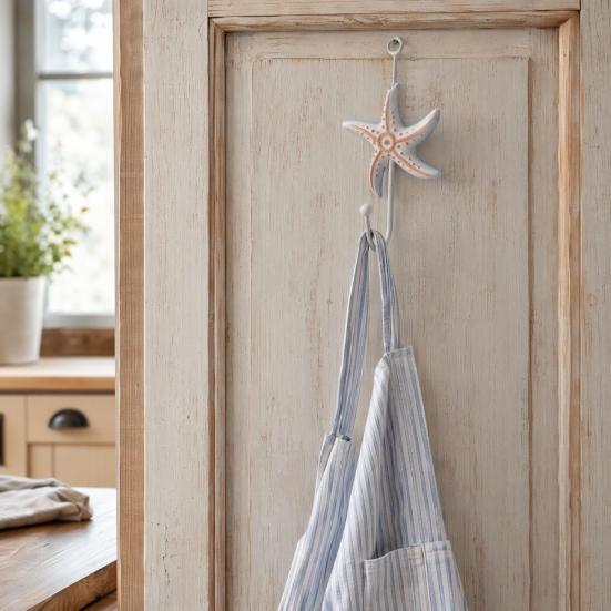 Wooden Wall Hook, Mediterranean Style Decorative Coat Hook, Sturdy Durable Wall Hanger for Home Decor Keys Umbrellas Scarves