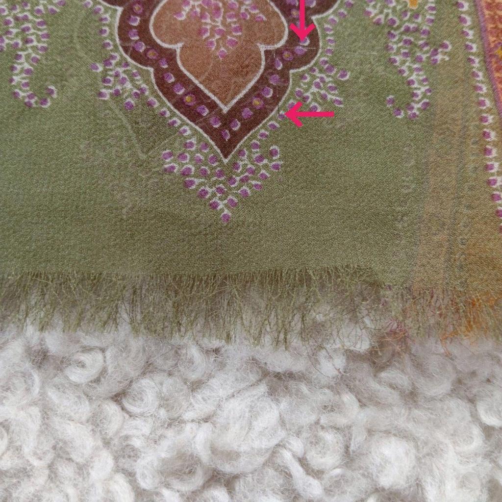 Used ETRO Silk Paisley Pattern Scarf Stole Made in Italy Multicolor Large
