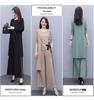 2023 Women's Fashion Three-Piece Set: Wide-Leg Pants, Temperament Coat & Casual Crop Top