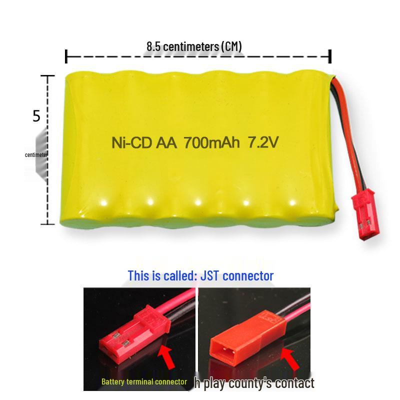 Rechargeable Battery Pack for Remote Control Toy Cars - 3.6V, 4.8V, 6V, 700mAh - Toy Accessories