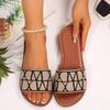 Damen Sandalen Sommer Luxus Mode Flache Sandalen Braun Designer Offene Zehen Rutschfest Outdoor Strand Hausschuhe Slides Damen