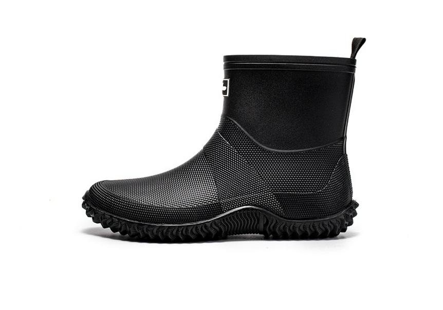 Men's Waterproof Non-slip Rain Boots - Durable, Eco-friendly PVC Ankle Overshoes for Outdoor Commuting