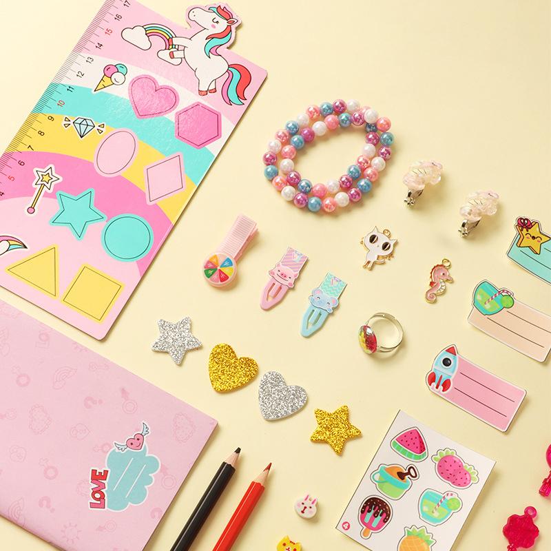 Jurnal de jucărie prințesă pentru fete cu chei de blocare ascutitoare de creion autocolant pentru ștergerea materialelor educaționale jucărie cadou pentru fetiță 3 14 ani