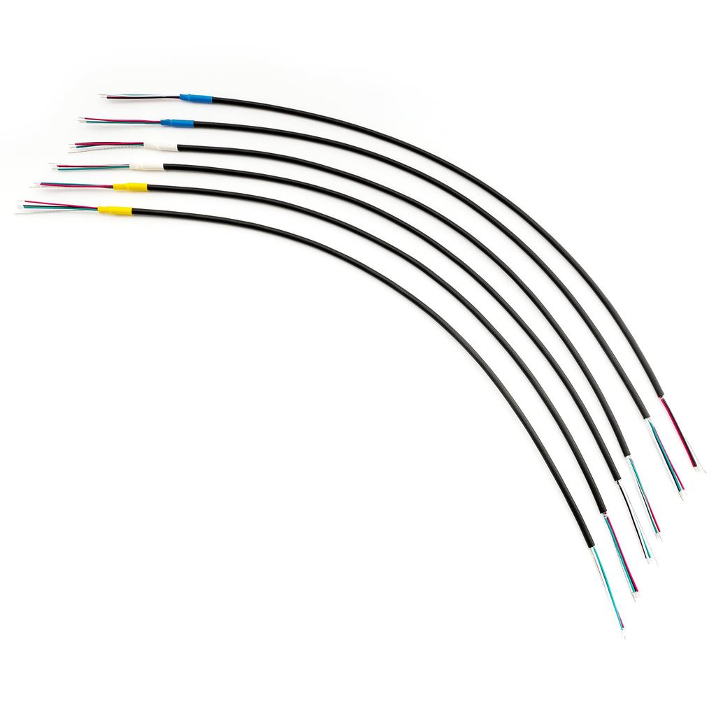 Musiclily Pro 26AWG Tin-Plated 4-Core Shielded Circuit Hook-Up Wire for Humbucker Pickups, 45cm (Pack of 6)