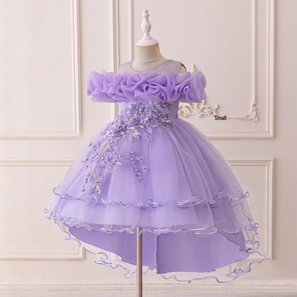 Children's Princess Embroidered Formal Piano & Party Dress