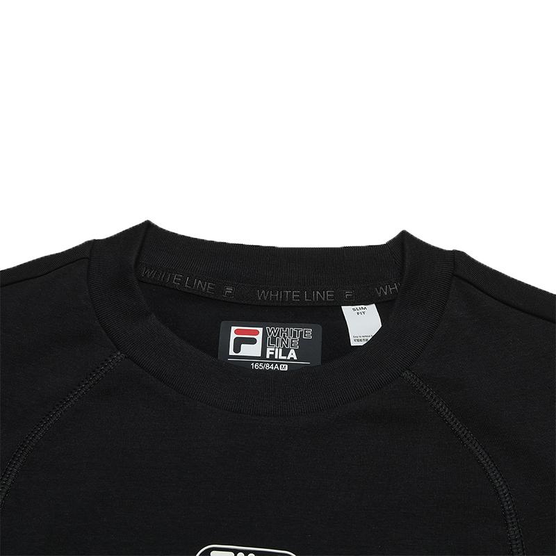 FILA Original Fashion Classic Versatile Elastic Slim Fit Knitted Long Sleeve T-Shirt Women Tops F11W549208FBK