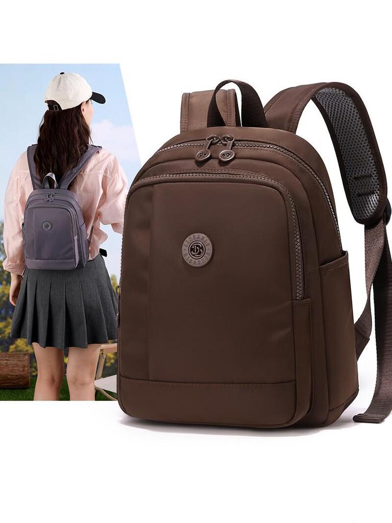Women's Lightweight Nylon Backpack: Durable, Waterproof, Large-Capacity for Casual Travel, School, and Versatile Commuting Use.