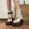 Small thick-soled toe Roman cool boots women's summer 2025 new muffin open-toed sandals