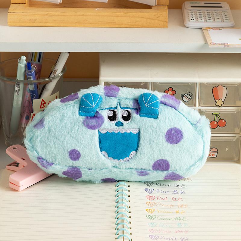 

Мультяшная милая плюшевая сумка для хранения монстра Салливана большой вместимости, пенал для карандашей, студенческие канцелярские товары, креативный пенал в виде куклы-монстра
