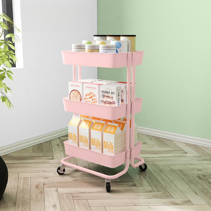 Cart Storage Rack Floor Standing Bedroom Supplies Multi-layer Storage Rack Bathroom Movable Storage Rack