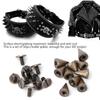 50pcs 7*10mm   Spikes Punk Rivets Leathercraft Studs   Clothing Decoration (Bronze)