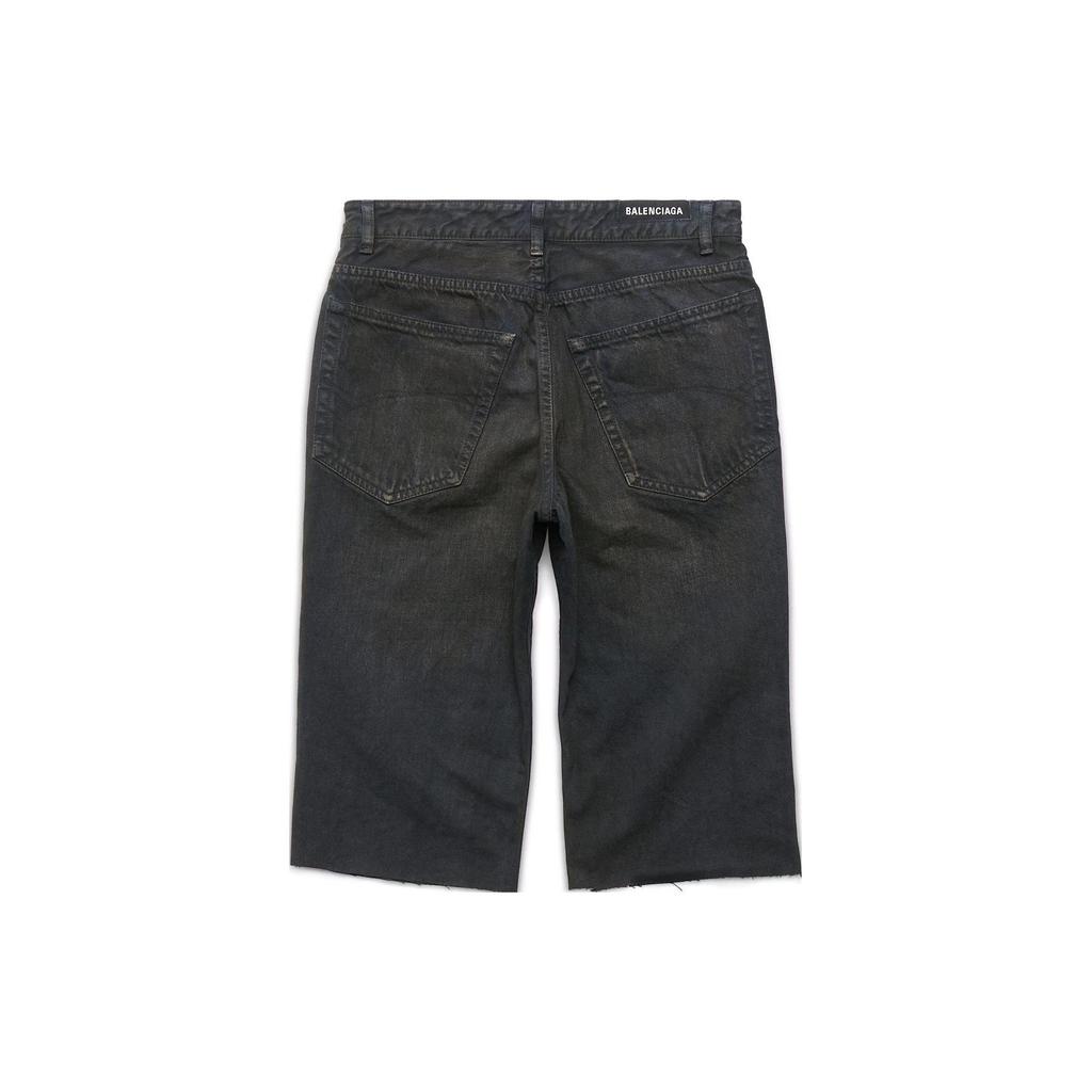Balenciaga Frayed Edge Denim Shorts 753212TOW532150