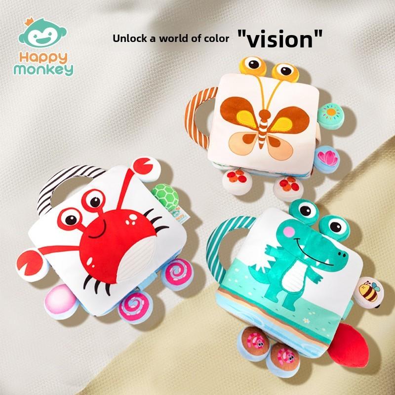 Baby Tear Resistant Cloth Book With Rattling Bell For Sensory Development And Interactive Play