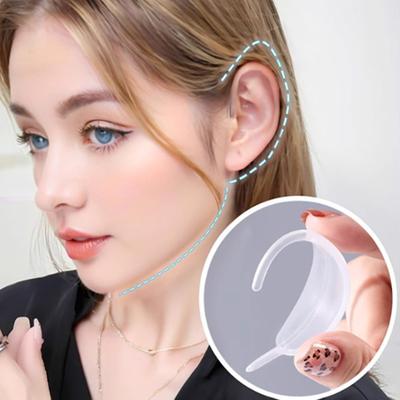 2 Boîtes/4 Pièces Crochet d'Oreille d'Elfe V-Visage Portables Support d'Oreille Réutilisables Soutien Fort Fixe Boucles d'Oreilles Invisibles Correction Saillante Proéminente