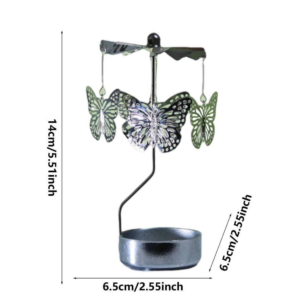 Drehbares Kerzenständer-Tablett Thermisches Rundes Tablett Drehbarer Kerzenständer Duftkerze Romantische Drehlaterne Tischdekoration