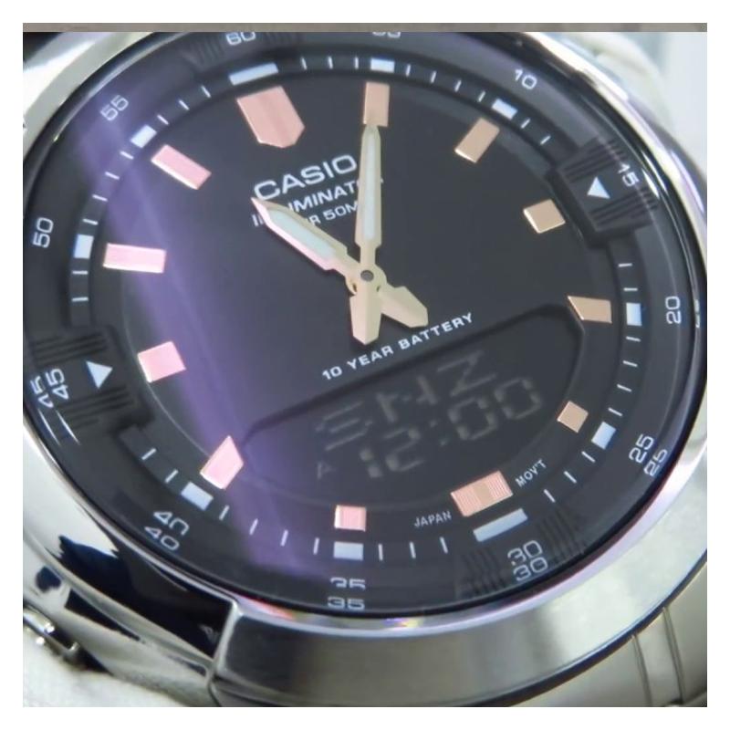 Casio 50 meters waterproof quartz movement stainless steel strap Japanese and Korean watch men's watch black dial AMW-840D-1AVDF