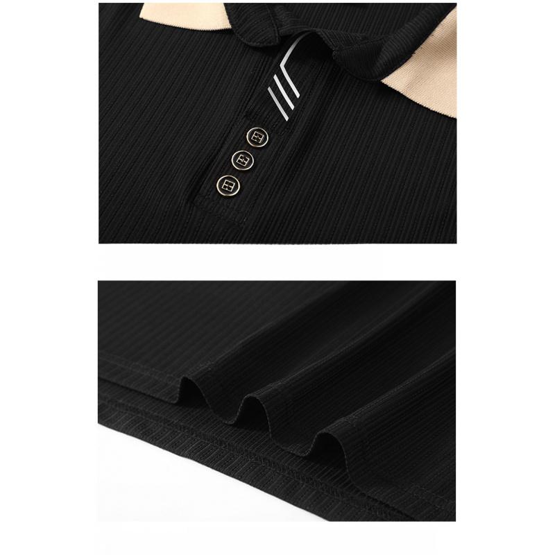 Abbigliamento da uomo taglie forti Extra Large Vestibilità ampia Versatile Manica corta Business Casual T-shirt Polo per uomini robusti e alti