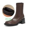Krazing Pot Microfiber Winter Round Toe Modern Platform Size 33 Boots Size 43 Women Fashion Stretch Ankle Boots