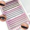 3 Styles Individual Lashes 15rows 390PCS Bottom Lashes Extension Lower Eyelash Clusters  DIY Wispy Natural Look Clear Band