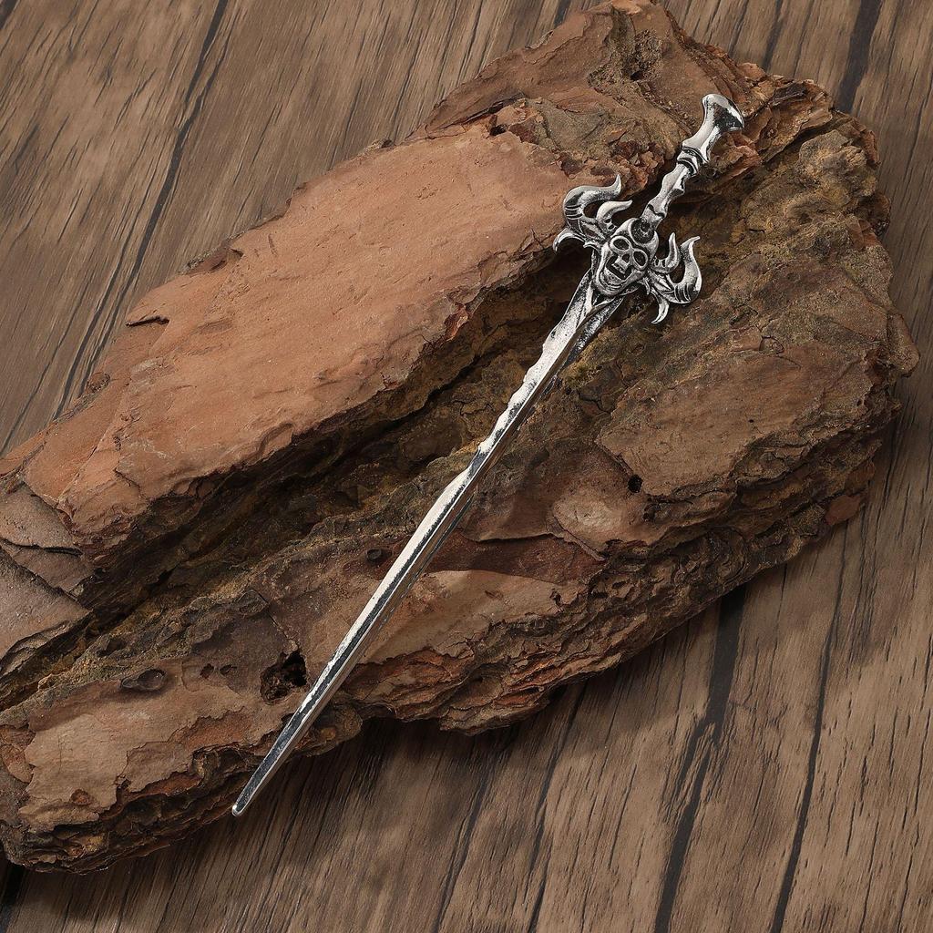 Viking Gothic Skull Sword Hair Stick Hairpin - Retro Norwegian Party Jewelry
