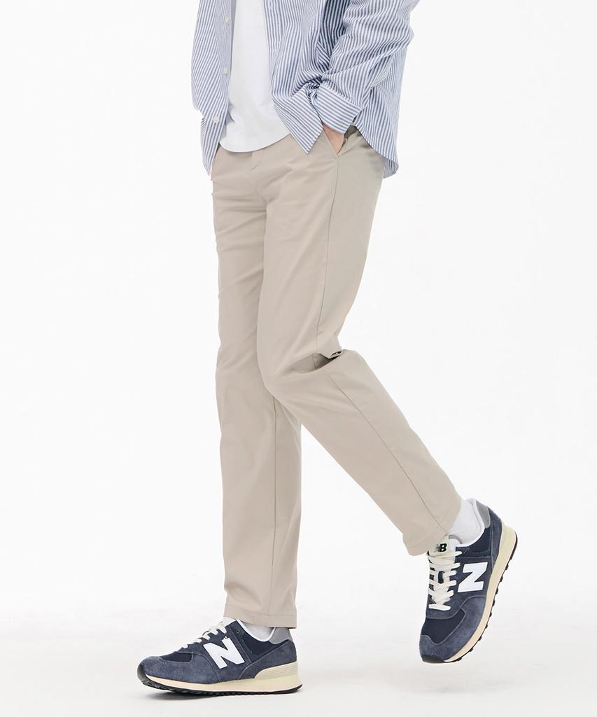 CHASECULT Men'S Tapered Side-Banding Chino Pants - Beige