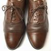 Vintage Mezlan Made In Spain Semi Brogue Cap Toe Shoes Brown Size 10.5M 28.0-28.5 Men's(USED)