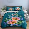 Colorful floral and leaves. Bedding sets Duvet cover sets Duvet covers Pillowcases(1 * Duvet Cover 2 * Pillowcases, without duvet insert)