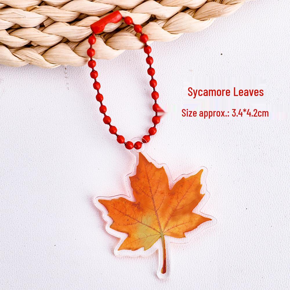 Creative Maple Leaf Pendant: Cute Student Bag Charm Keychain Gift