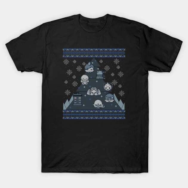 Whovian Christmas Tree Made in Australia T-Shirt S