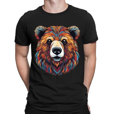 Niedźwiedź brunatny Grizzly Zwierzę leśne Miłośnicy zwierząt Prezent Zabawne męskie koszulki #NED