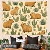 2D Flat - 2D Flat - 2D Flat Print 1pc Tapestry Capybara And Cactus Tropical Pattern Wall Hanging Decor Suitable for Vintage Themed Durable Suitable fo