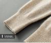 2025 Classic Solid Color Men's High Neck Loose Cashmere Sweater Pullover Knitwear