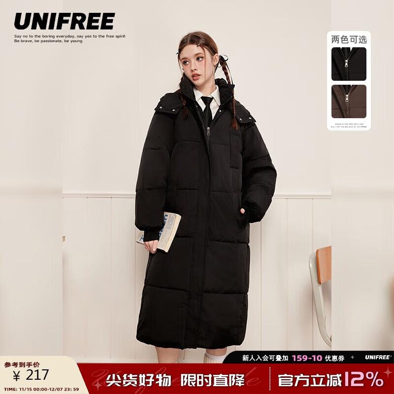 UNIFREE Korean Style Long Padded Winter Coat