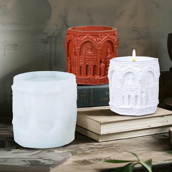 

Renaissance Silicone Mold DIY Epoxy Resin Candle Holder Storage Cup Mold for Jewelry Plaster Crafts Nordic Style Display Mold B