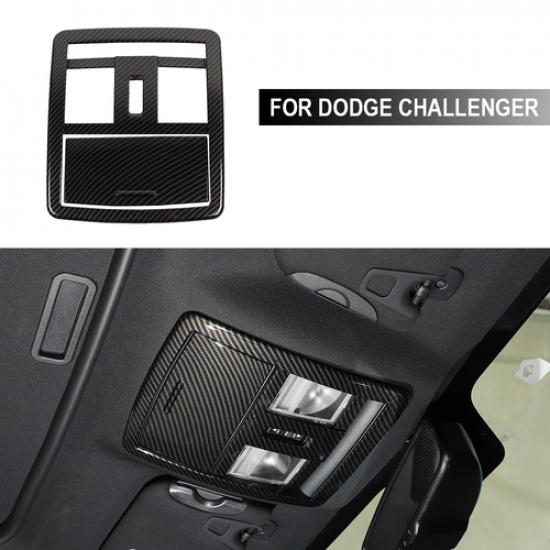 Car Reading Light Lamp Cover Bezel Trim for Dodge Challenger 2010+ Carbon Fiber