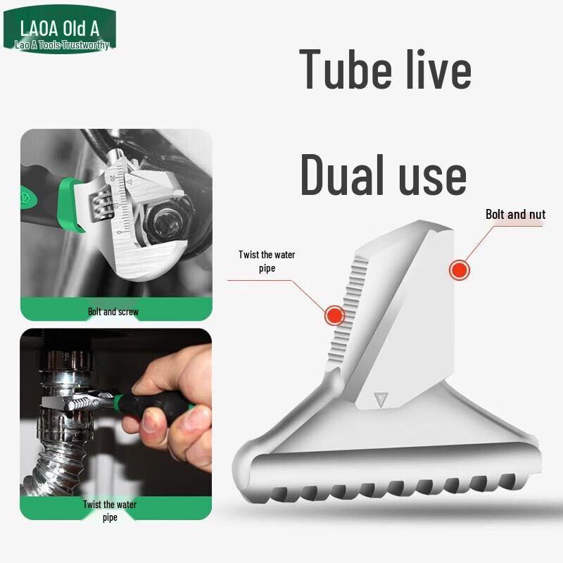 LAOA LA313106 Multifunction Short Handle Adjustable Wrench