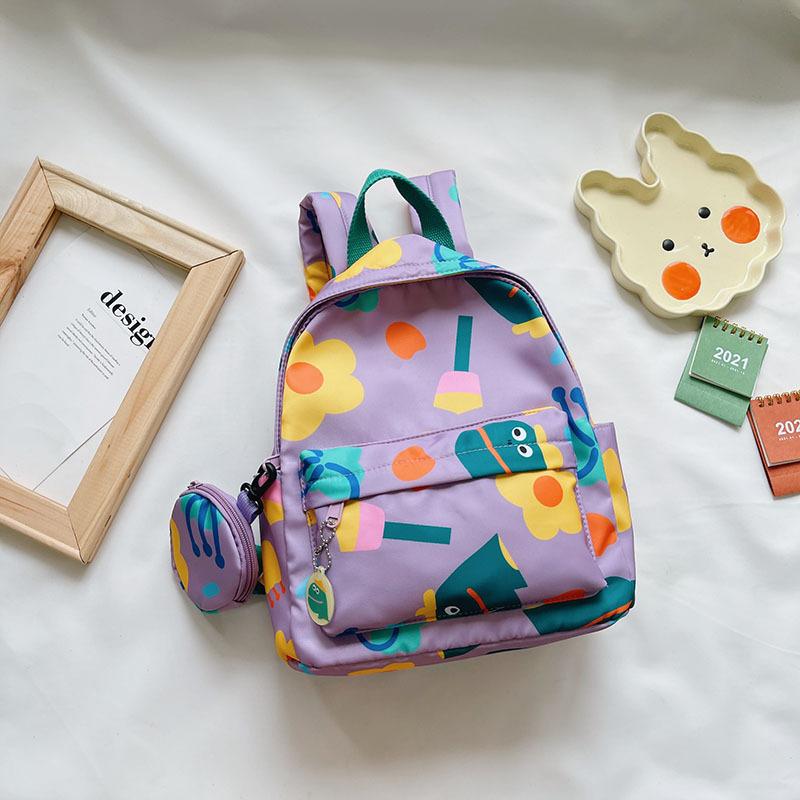 Kids' Backpack Cute Casual Style Floral Graffiti Backpack 26*13*30cm