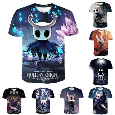 Mode Herren und Damen T-Shirt Hollow Knight 3D Druck T-Shirt Locker Kurzarm Streetwear Sommer Freizeit Kinder Oberteile Kleidung