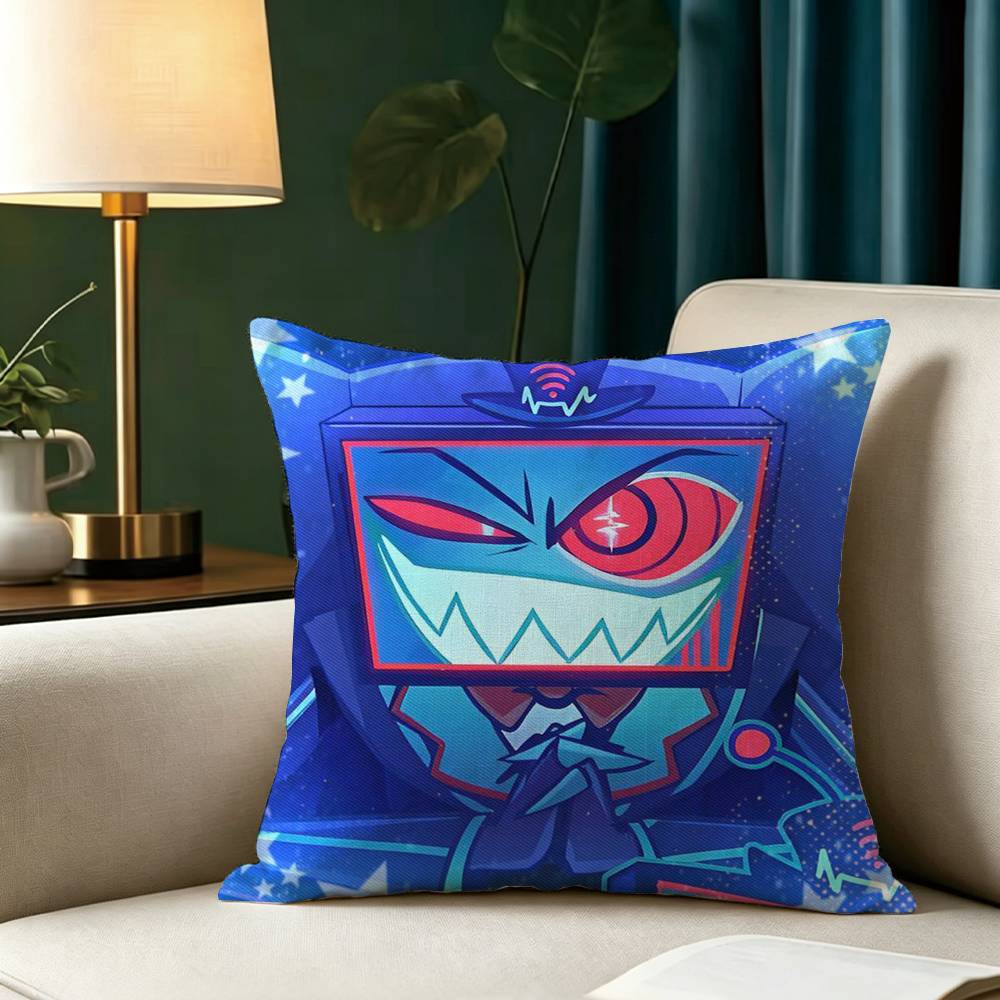 Anime Voxs H-Hazbin H-Hotel Square Double-Sided printed Pillow Case Bedroom Bedside Pillow Sofa Cushion Cover