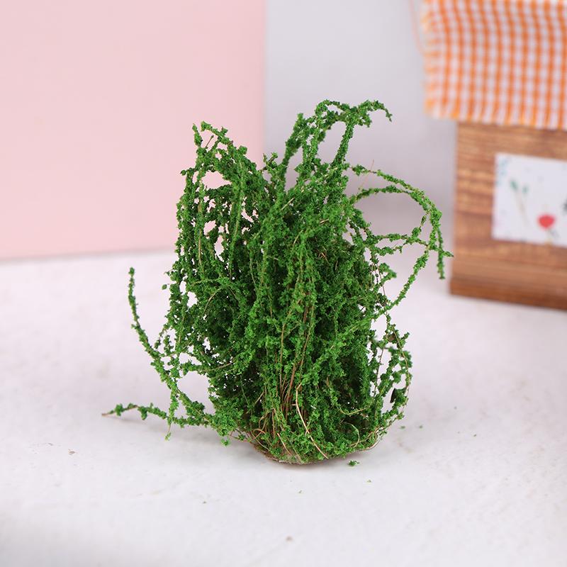 1Stk Puppenhaus DIY Dekoration 1/12 Puppenhaus Miniatur Mehrfarbiger Blumenbusch Grüne Pflanze Blumenmodell Spielzeug