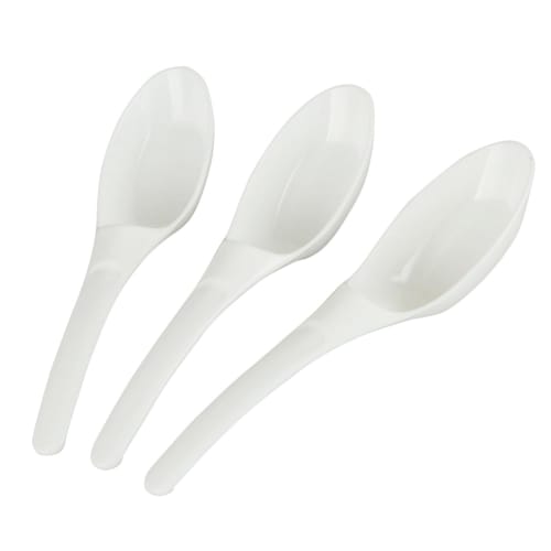 Kai Corporation KAI 3-Piece Set of Ladle Spoons for Convenient Soup Scooping, with Anti-Slip Stoppers, Dishwasher Safe, White, Made in Japan, DH8114