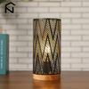 Geometric Metal Candle Holder Battery Powered Lamp Wireless Table Lamp Cordless Light for Wedding Party Bedroom Home Decor