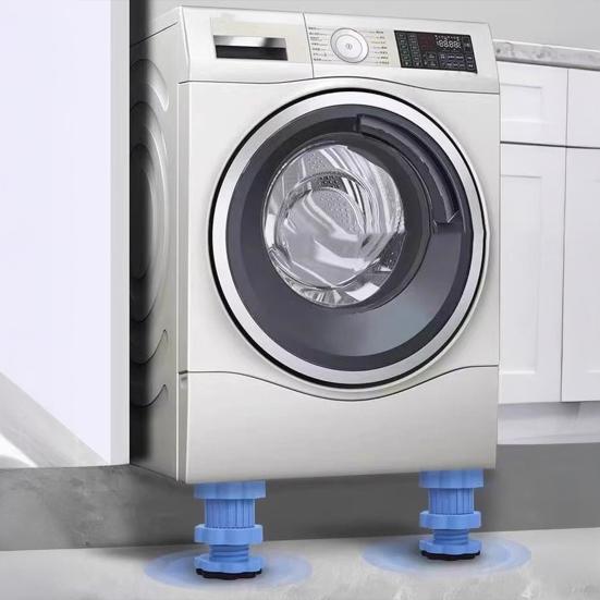 Yousheng 4Pcs Washing Machine Mat Universal Heightening Pads Easy Installation Anti-Vibration Shock Absorbing Washer Dryer Foot Pads